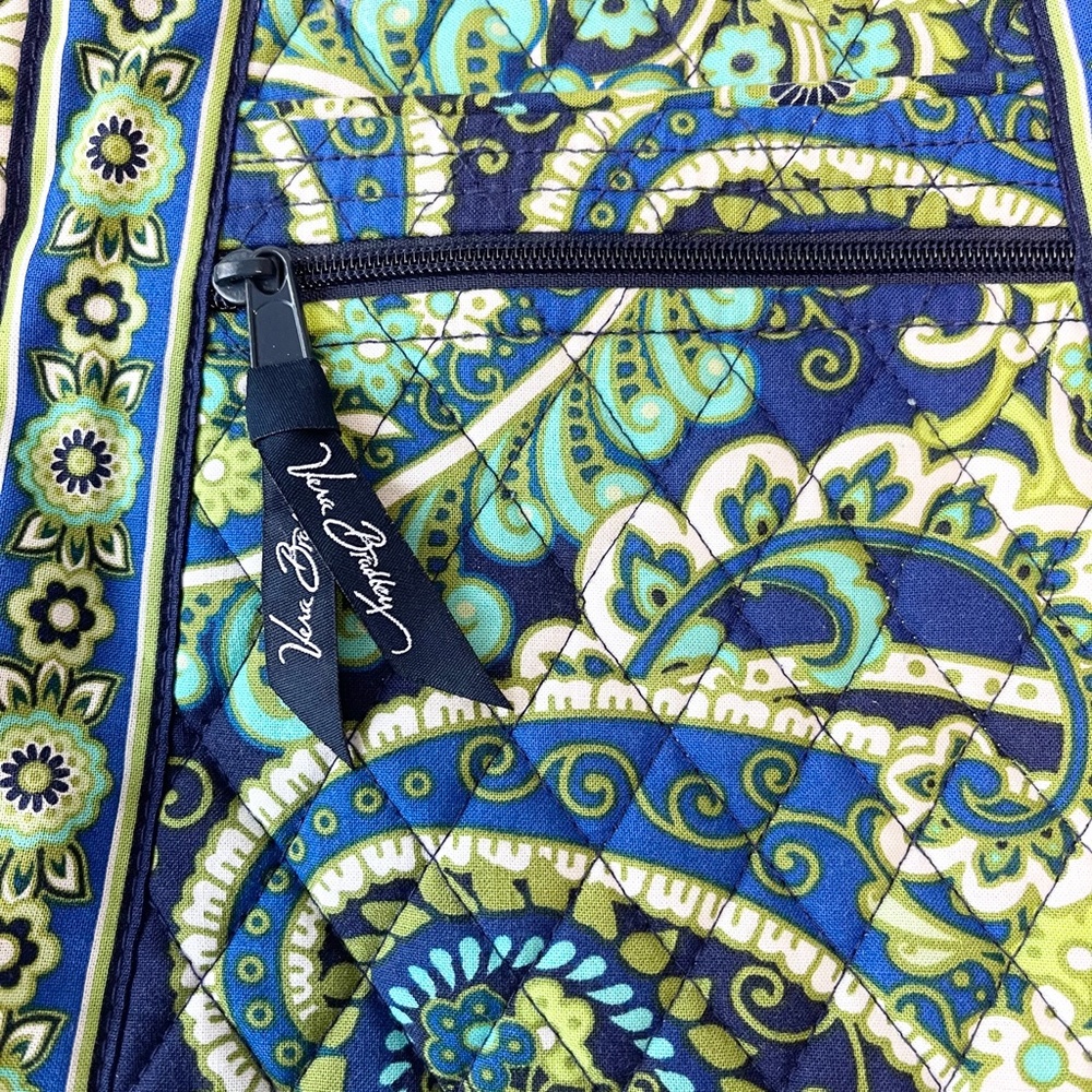 Vera Bradley Rhythm & Blues Large Hipster Crossbody Bag Purse 12x11x1.5 - Picture 3 of 6